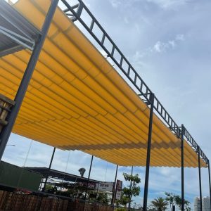 Mái Bạt Xếp Lượn Sóng Che Sân Trường, Nhà Xưởng
